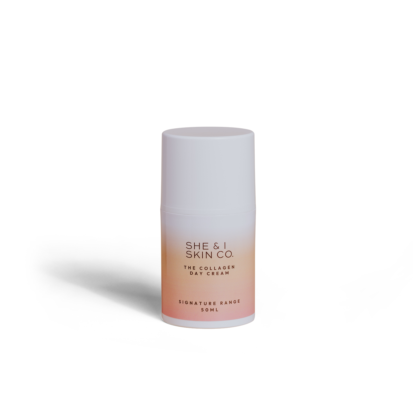 She & I Skin Co. "The Collagen Day Cream," 50ml, formulated to enhance hydration and skin elasticity.